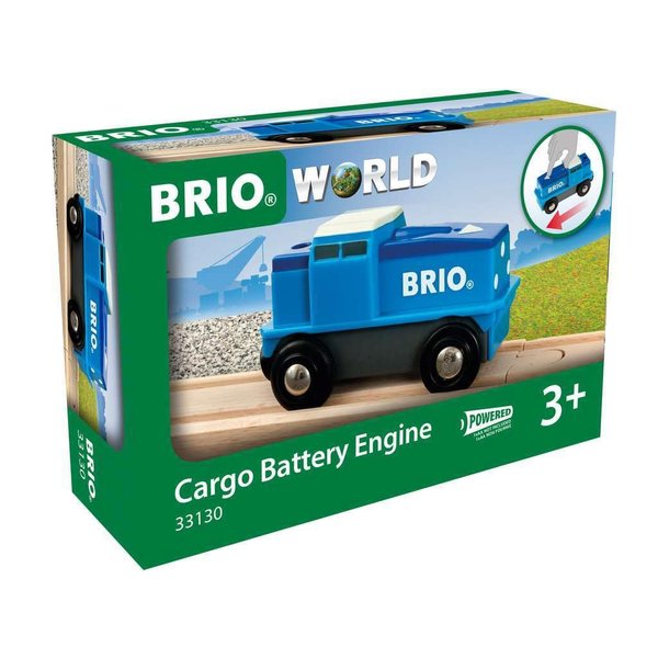Brio World - Cargo Battery Engine - Blue Train for Kids Age 3 Years and up. Compatible with All Train Sets