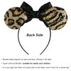 CHuangQi Mouse Ears Headband with Shiny Bow, Double-sided Sequins Glitter Hair Band, for Birthday Party Celebration & Event (XC31)