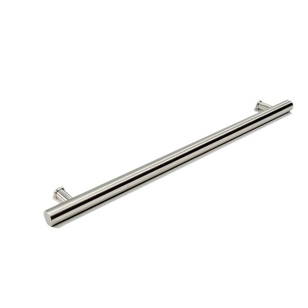 18 Inch Round Shape Stainless Steel Modern Contemporary Entry Door Handle Towel Bar Ladder Pull Shower Glass Sliding Barn Door Entrance Interior Exterior Door Pull Push Brushed Nickel Satin Finish