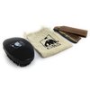 G.B.S Hair Care Set Synthetic Bristles, Handmade Foldable comb, Black Wood Beard Brush Synthetic Bristle and Pouch