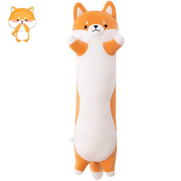 Yeqivo Long Shiba Inu Plush Toy, Soft Long Stuffed Corgi Plush Cute Long Shiba Inu Dog Stuffed Animals Shiba Inu Body Plush Stuffed Animal for Kids(Dog, 70cm/27.5inch)