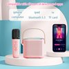 Mini Karaoke Machine for Kids,Portable Bluetooth Speaker with Wireless Microphone for Kids Toddler,Gifts for Girls and Boys Birthday (Pink 2 mic) (Pink 2 mic)