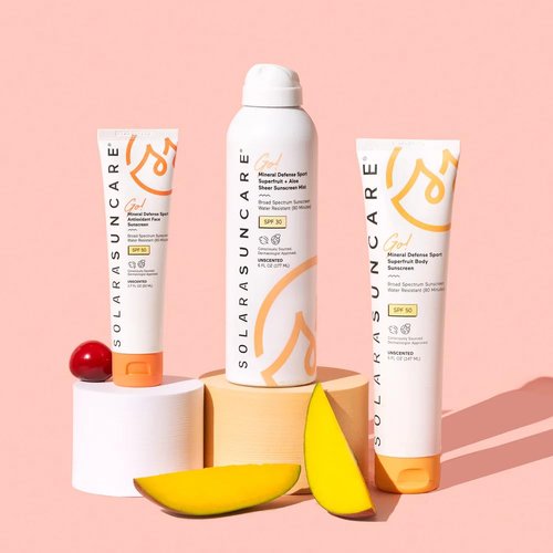 Solara Suncare - Go! Mineral Defense SPORT Face Sunscreen, SPF 50 | EWG Verified, Vegan, Cruelty Free, Reef friendly | Unscented, Sensitive Skin Safe, Water Resistant, Shea Butter (1.7 fl oz | 50 ml)