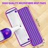 6 Pack Reusable Mop Pads Compatible with Swiffer PowerMop, Microfiber Pads Refills Machine Washable Up to 100 Times Wet Dry Use Suitable for All Floor Types