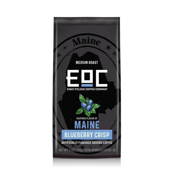 Eight O'Clock Coffee Flavors of America Maine Blueberry Crisp, 11 Ounce, Ground Coffee, 100% Arabica, Kosher Certified
