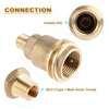 Mtsooning 2PCS 1/4 Inch QCC1 Solid Brass Nut, Propane Hose Adapter Gas Fitting Adapter Male Pipe Thread Propane Quick Connector