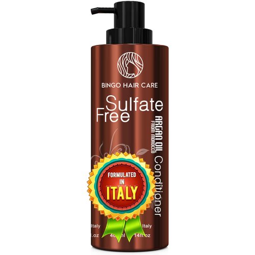Moroccan Argan Oil Conditioner - Sulfate Free, Anti Frizz Hydrating Thickening Care for Women and Men - Deep Moisturizing Treatment for Color Treated, Curly, Frizzy, Damaged and Dry Hair