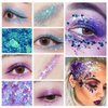 Body Glitter Stick, Face Glitter Stick for Body/Lip/Hair/Eyes, Sparkling Sequins Glitter Stick Holographic Mermaid Sequins Paint Makeup (red)