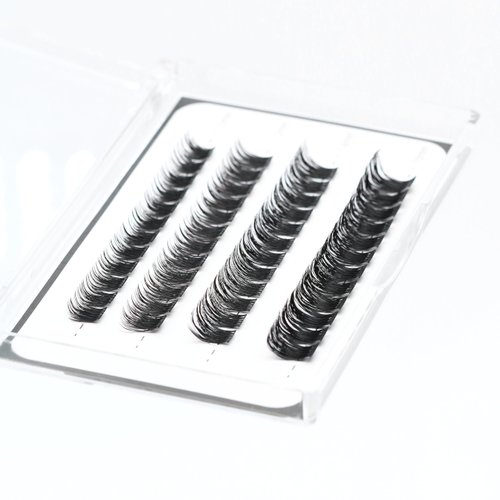 i-Laesh Lash Clusters - E14 DIY Eyelash Extensions 40 Clusters - Mega Volume D Curl Individual Lashes Cluster Extensions for DIY at Home (Lash Clusters - E14, D - 10-16 mm)