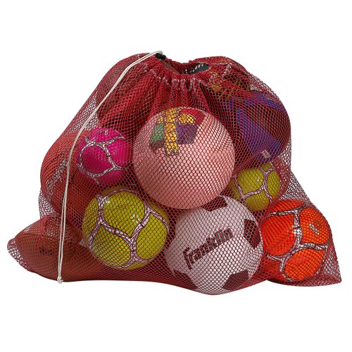 Handy Laundry Mesh Equipment Bag, Red - 32 x 36 - Adjustable, sliding drawstring cord closure. Perfect mesh bag for parent or coach, making it easy to transport.