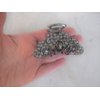 Generic Medium smoke gray crystal metal heart hair claw clip bridal clip