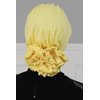 Aisha's Design Instant Turban for Women Head Wrap with Crosswise Style, Pretied Combed Cotton 95% Cotton Scarf Hijab Scarf for Women, Yellow