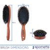 Spornette DeVille Boar Bristle Hair Brush Set - Professional Brushes Include Oval Paddle Brush #342, Paddle Brush #344, and Sculpting Brush #343 - For Women, Men, & Kids of All Hair Lengths & Types