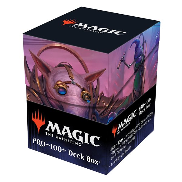 Ultra Pro - March of the Machine 100+ Deck Box ft. Gimbal, Gremlin Prodigy for MTG, Store & Protect Gaming Cards, Valuable Trading Cards, Self Locking Lid, Store 100 Double Sleeved Cards