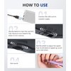 AIRSEE Portable Nail Drill USB Electric File 20000 RPM Adjustable Speed Direction Professional Manicure Pedicure E File Kit with 6 Bits 26 Sanding Bands for Acrylic Gel Polishing Buffing Shaping N14