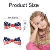 GeRRiT 4 Pcs Independence Day Hair Bow Clips 2 Designs American Flag Hair Accessories Patriotic Hair Barrette Strips Stars Hairpins for Memorial Day 4th of July Hair Decoration, Blue