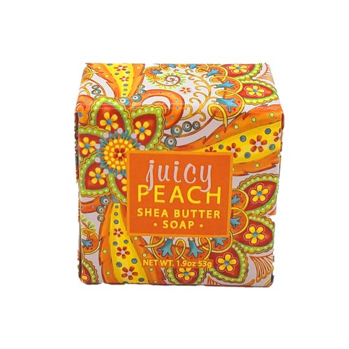 Greenwich Bay Vegan Natural Botantical Shea Butter Bar Soap, French Milled Triple Milled, Essential Oils, 6.35 ounces (Juicy Peach Shea)