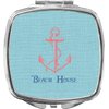 Personalized Chic Beach House Compact Makeup Mirror