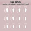 ANDGING French Tip Press on Nails White Coffin Short Ombre Fake Nails with Gradient Pink Design Acrylic Gel Glue on Nails for Women False Nails with Glue Stick on Nails for Wedding Birthday 24Pcs