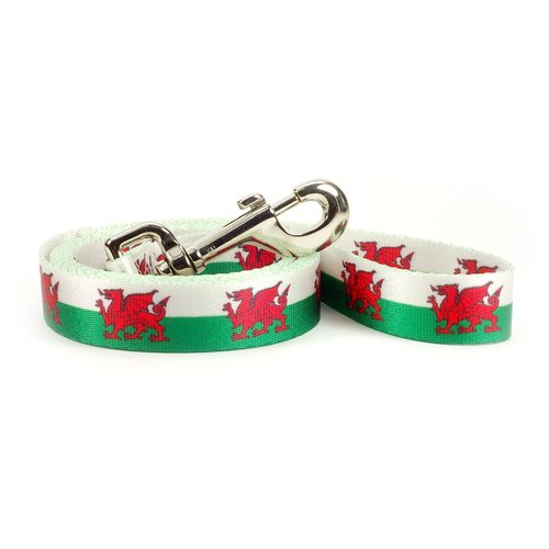 Dog Leash with The Wales Flag Design | Great for National Holidays, Special Events, Festivals, Independence Days and Every Day Strong Safe | 4 or 6 Foot Long