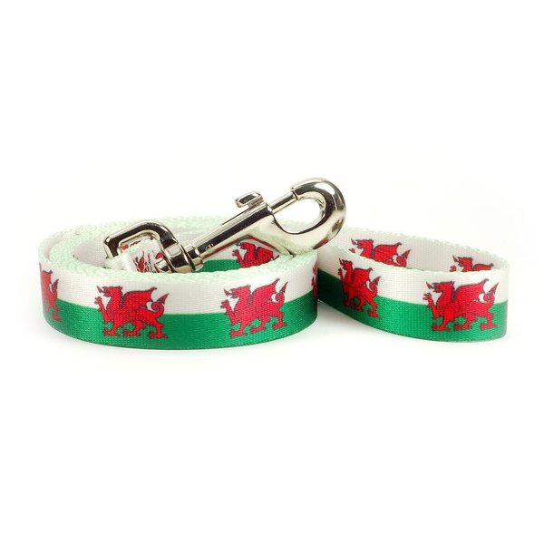 Dog Leash with The Wales Flag Design | Great for National Holidays, Special Events, Festivals, Independence Days and Every Day Strong Safe | 4 or 6 Foot Long
