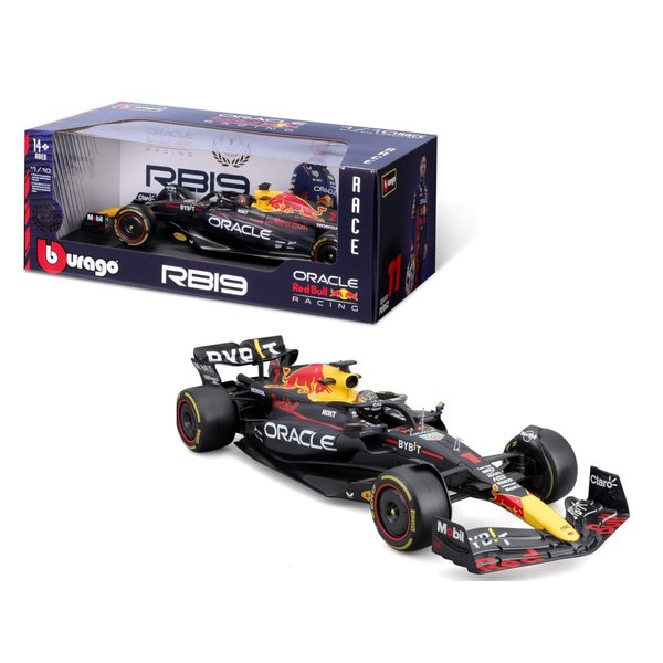 1:18 Scale Diecast Model Car Compatible with Oracle Red Bull Racing RB19 2023#1 Max Verstappen Champion F1 World Championship Race Series by Bburago 18003MV