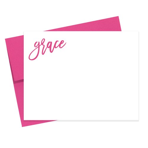 Modern Calligraphy Personalized Stationery Cards For Kids, Personalized Stationary Gift Set Note Cards and Envelopes
