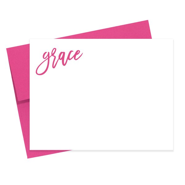 Modern Calligraphy Personalized Stationery Cards For Kids, Personalized Stationary Gift Set Note Cards and Envelopes