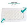 Waterproof Crib Mattress Protector 2 Pack Fitted Baby Crib Sheets Toddler Bed Mattress Pad Protector for Boys Girls, Skin-Friendly & 100% Absorbent Crib Mattress Topper Cover Waterproof Machine Wash