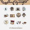 12 PCS Detective Honeycomb Centerpieces for Table Decor, Mystery Detective Table Decorations Table Toppers for Men Women Detective Party Decorations Detective Birthday Party Supplies
