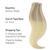 HOTBANANA Tape in Hair Extensions, 20 Inch Tape in Hair Extensions Human Hair 20pcs 50g Ombre Ash Blonde to Golden Blonde and Platinum Blonde Tape Hair Extensions Straight Remy Human Hair Extensions