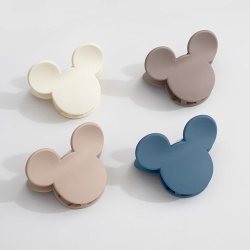 4 Pcs Hair Claw Clips Small Mouse Ear Hair Clips Matte 2.5'' Non-Slip Jaw Clips for Thin and Medium Hair Hair Accessories for Women Girls