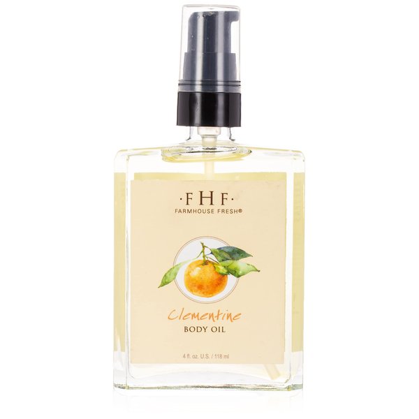 FarmHouse Fresh Clementine Body Oil, Orange, 4 Fl Oz (Pack of 1)