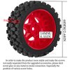 RcarmubWow RC Wheels and Tires for 1/18 Typhon Grom RC Crawler Car,RC Buggy Wheels & Rubber Tires,RC Truck Tires RC Wheels,4pcs,Red