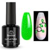 beetles Gel Polish 15Ml Glitter Green Glow in the Dark Nail Polish Green Spring Gel Polish Soak off Uv Led Nail Lamp Green Gel Nail Polish Nail Art Manicure Salon Diy