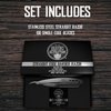Straight Edge Barber Razor for Close Shaving - Professional Straight Blade Razor for Men with 100 Single Edge Blades- Mens Straight Razor Kit