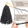 ENZEGONGYI Goddess Bohemian Box Braids Crochet Hair with Curly Ends, boho box braids crochet hair 9 Packs Synthetic Braiding Hair Extensions for Black Women (1B, 12 inch)