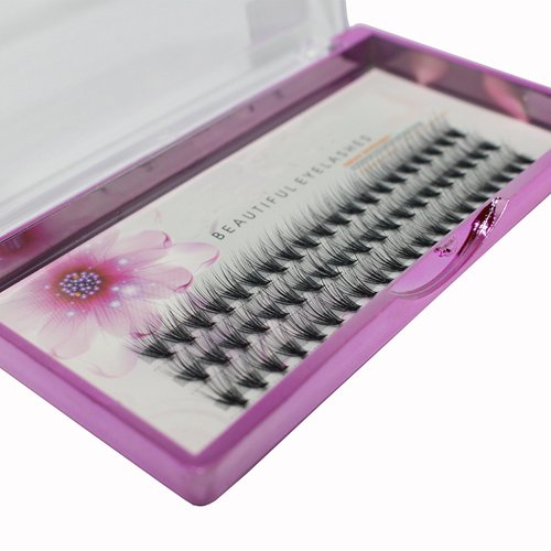 Dedila 8/10/12/14/16/17/18/20mm 60pcs 20 Root Grafting Individual False Eyelashes Mink Natural Long Eye Lashes Cluster Extension Makeup Beauty Fake Eyelash(10mm)