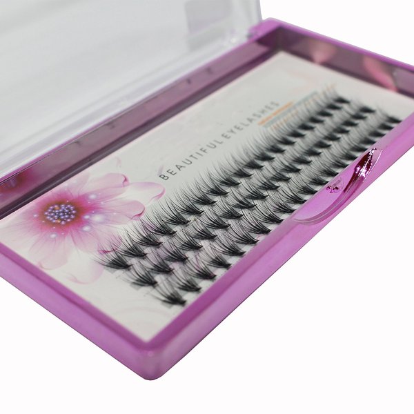 Dedila 8/10/12/14/16/17/18/20mm 60pcs 20 Root Grafting Individual False Eyelashes Mink Natural Long Eye Lashes Cluster Extension Makeup Beauty Fake Eyelash(10mm)
