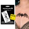 INKARTLINK Semi Permanent Tattoos, Temporary Tattoos, Adult Art Designs, Party Favors, Waterproof, Realistic, No Adhesive, Non-Reflective, Lasts 1-2 Weeks, Medium (Bat 2)