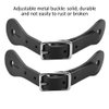 1 Pair Spur Straps, Adult Western style Spurs Leather Belt Genuine Leather Horse Riding Accessories(Black)