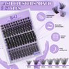 Lash Extension Kit B01+B02+B19 Eyelash Extension Kit B&Q DIY Lash Extension Kit 156 PCS Lash Clusters 8-18mm Cluster Eyelash Extensions Kit with Lash Bond and Seal Lash Applicator Tool (Kit,Andromeda)