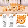 Efavormart 25 Pack Brown Teddy Bear Dessert Appetizer Paper Plates, 7" Round Animal Print Eco-Friendly Baby Shower Party Plates - 300GSM