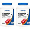 Nutricost Vitamin C with Rose Hips 1025mg, 240 Capsules (2 Bottles) - Premium Non-GMO, Gluten Free Vitamin C Supplement