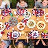 chiazllta 96 Pcs Britain UK England Flag Birthday Party Paper Plate and Napkins British Flag Party Supplies Tableware Union Jack Party Decorations Paper Plate Napkin Fork for Party Favors 24 Guests