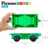 PicassoTiles 2pcs Magnetic Tiles Expansion Car Truck Building Blocks Compatible Set, Kids Magnet Bricks STEM Learning Toys, Magnetic Add-ons, Car Toys, Toddler Preschool 3 Years and up Boys and Girls