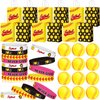 MTLEE Softball Party Favors Set Includes 12 Softball Paper Bags, 12 Silicone Bracelets, 12 Mini Foam Softball for Softball Birthday Party Supplies
