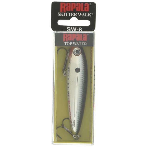 Rapala Skitter Walk 08 Fishing lure, 3.125-Inch, Chrome