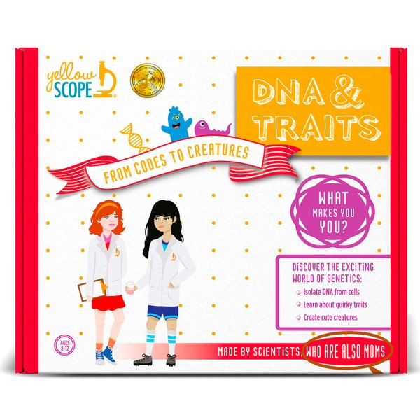 Yellow Scope Science Kit for Kids, DNA & Traits from Codes to Creatures Kit for Girls and Boys, STEM Learning & Educational Toys for Ages 8-12, Isolating DNA from Cells