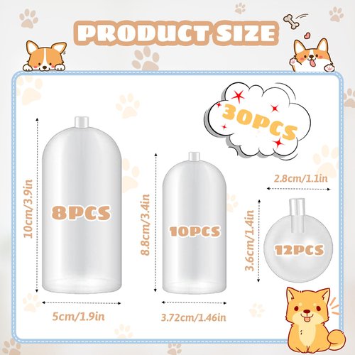 Dxmimer 30 Pack Replacement Squeakers for Dog Toys, Plastic Dog Toy Squeakers Repair Squeaky Dog Toys DIY Toy Accessories Pet Squeaker Insert Replacement Cat Dog Toys （3 Models）